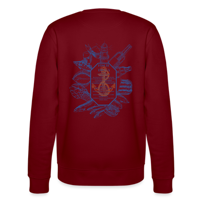 FOOD LOVE Unisex Bio-Sweatshirt DIGGA - Burgunderrot