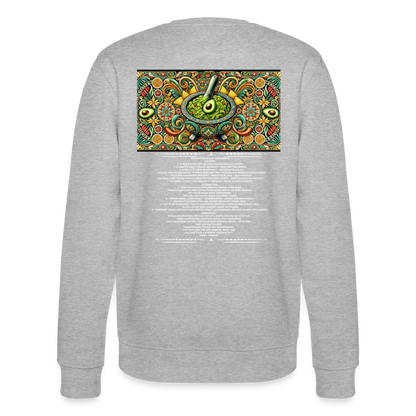 FOOD LOVE Unisex Bio-Sweatshirt Guaca - Grau meliert