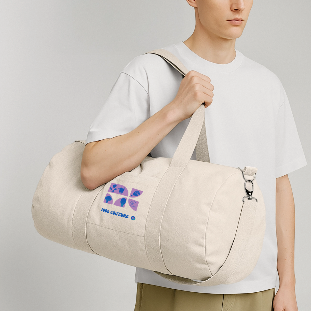 Food Couture recycelte Canvas Duffle Bag - Naturweiß