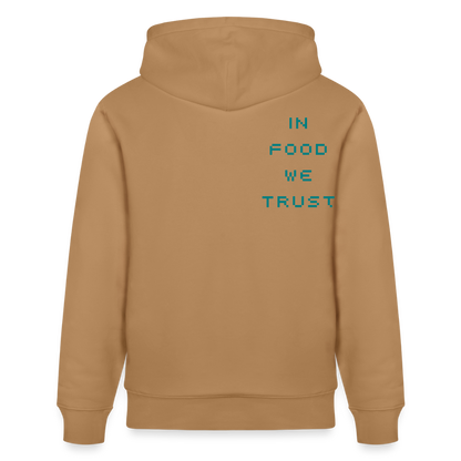 FINE.MAFI in Food we Trust Unisex Organic Hoodie - Karamell 