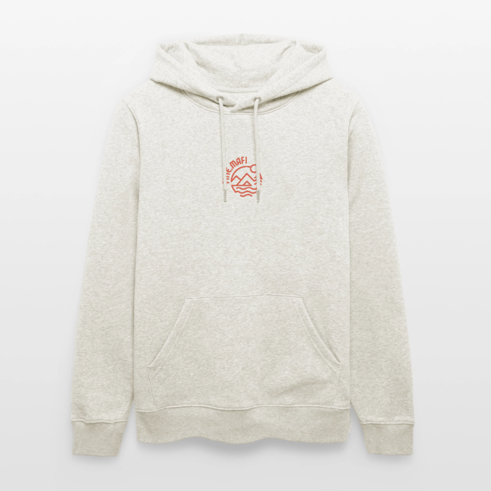 Vanlife Unisex Bio-Hoodie Firepit - Beige meliert