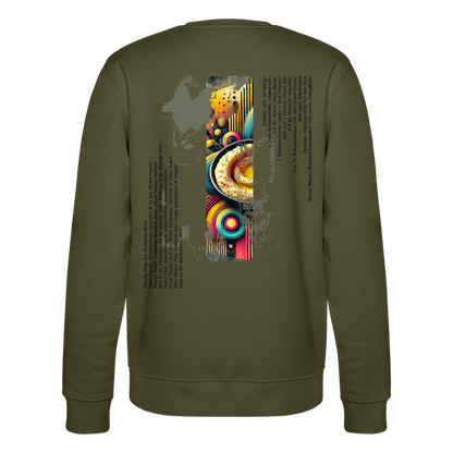 FOOD LOVE Unisex Oversize Bio-Sweatshirt Hummus - Khaki