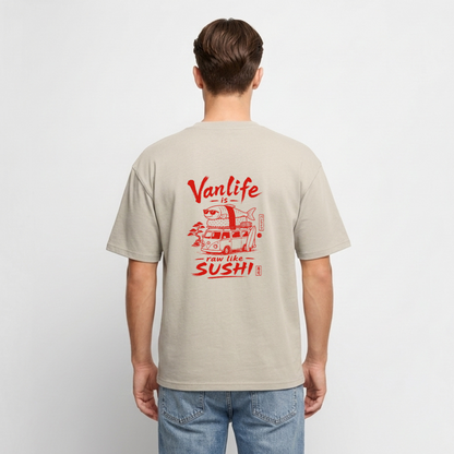 Vanlife Unisex Premium Oversized Bio T-Shirt Sushi - Beige