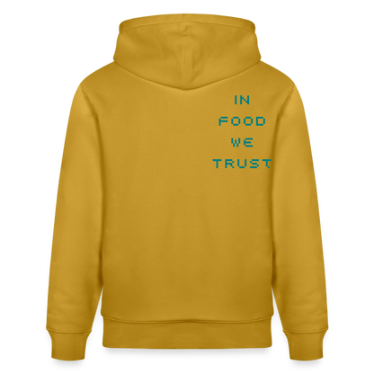 FINE.MAFI in Food we Trust Unisex Organic Hoodie - Ocker