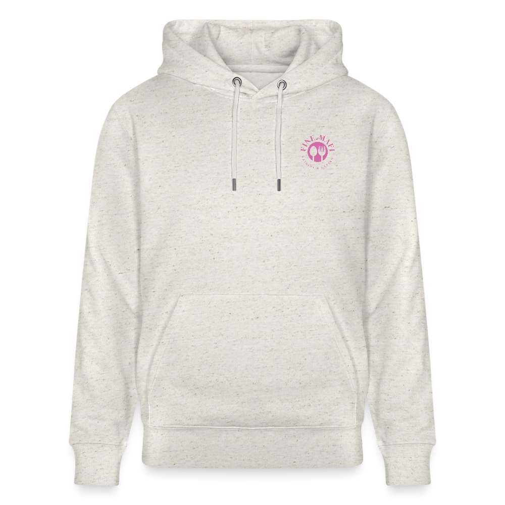 FOOD LOVE Unisex Bio-Hoodie DIGGA - Beige meliert