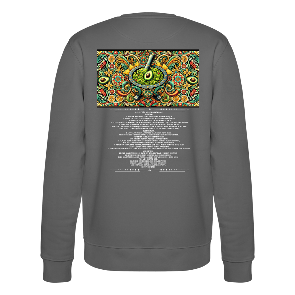 FOOD LOVE Unisex Bio-Sweatshirt Guaca - Anthrazit