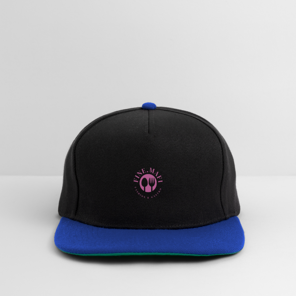 FINE.MAFI Crew Snapback Cap - Schwarz/Königsblau