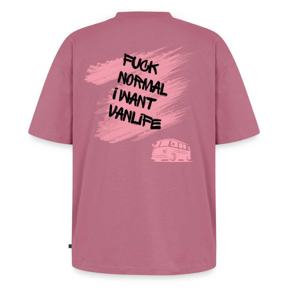 Vanlife Unisex Premium Oversized Bio T-Shirt F.CK Normal - Mauve