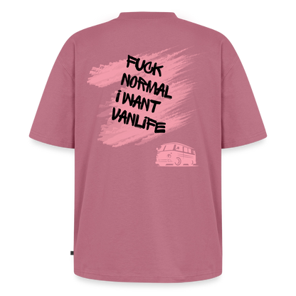 Vanlife Unisex Premium Oversized Bio T-Shirt F.CK Normal - Mauve