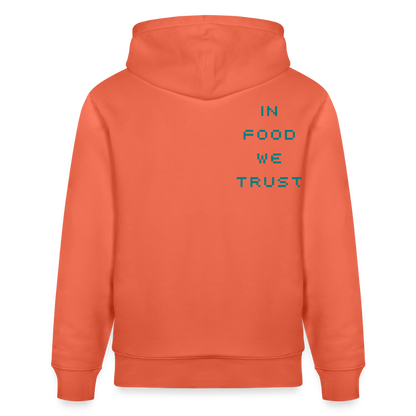 FINE.MAFI in Food we Trust Unisex Organic Hoodie - Hellrot