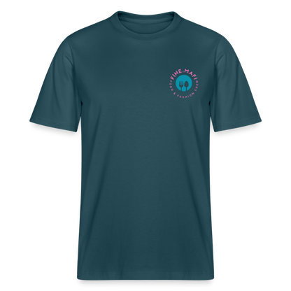 FINE.MAFI Relaxed T-Shirt CREW - Dunkles Petrol