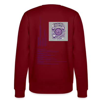 FOOD LOVE Collection Unisex Bio-Sweatshirt Bolo - Burgunderrot