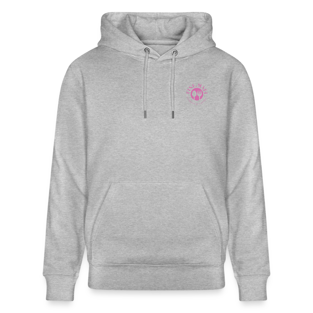 FOOD LOVE Unisex Bio-Hoodie DIGGA - Grau meliert