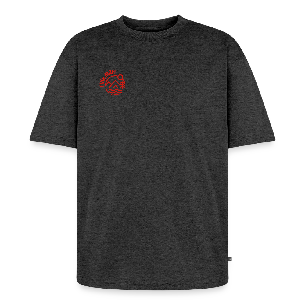 Vanlife Unisex Premium Oversized Bio T-Shirt Coffee - Anthrazit meliert