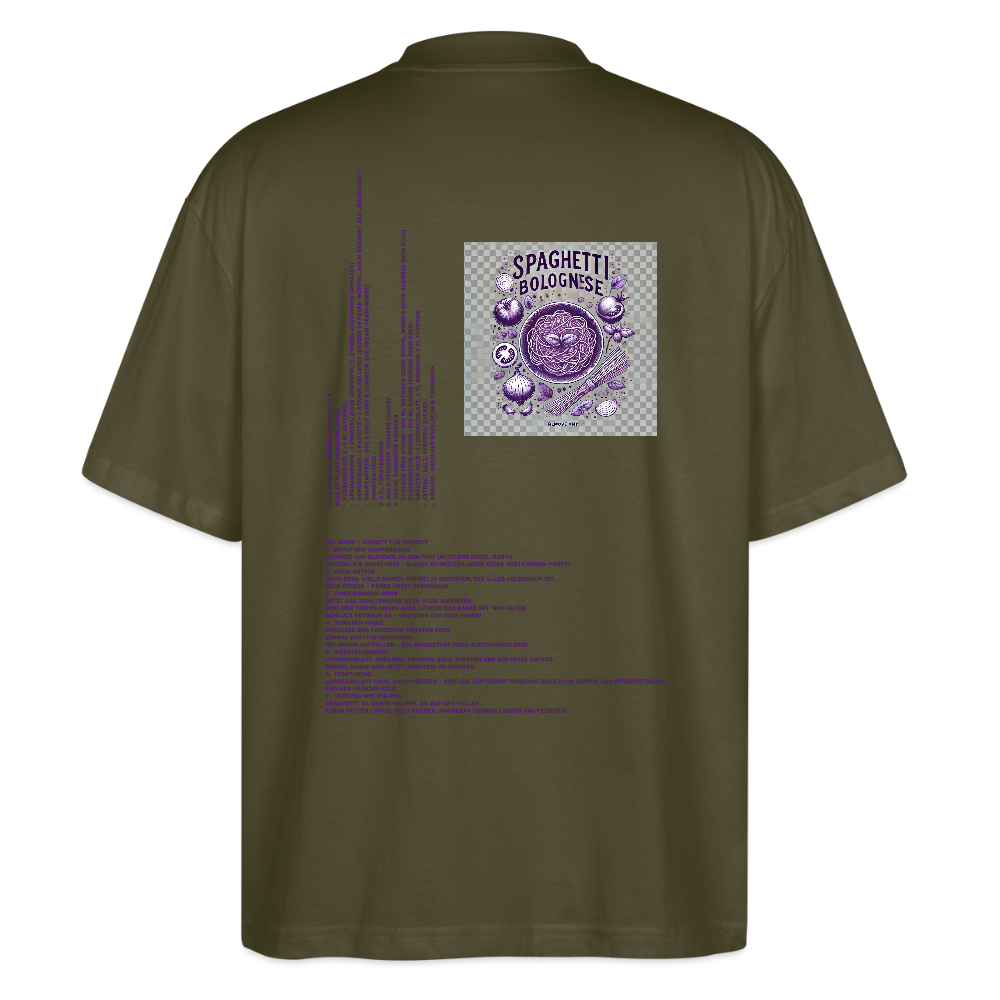 FOOD LOVE Unisex Oversize Bio-T-Shirt Bolo - Khaki