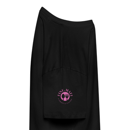 FINE MAFI Frauen Boxy Bio-T-Shirt Mise En Place Gurken - Schwarz