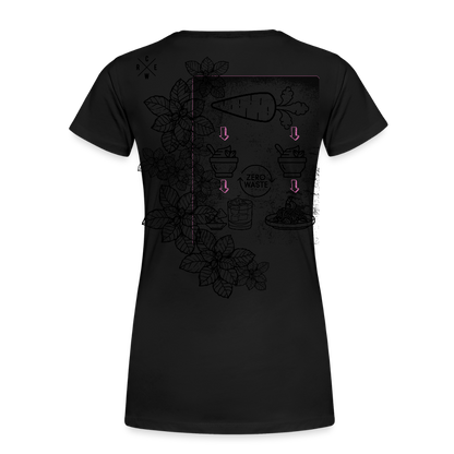 FINE.MAFI Frauen Premium Bio T-Shirt Zero Waste - Schwarz