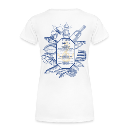 FOOD LOVE Frauen Premium Bio T-Shirt DIGGA - Weiß