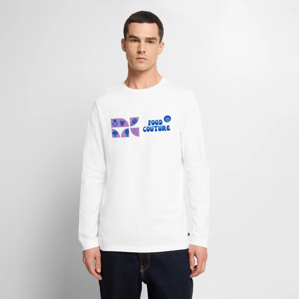 Food Couture Bio Langarmshirt - Weiß