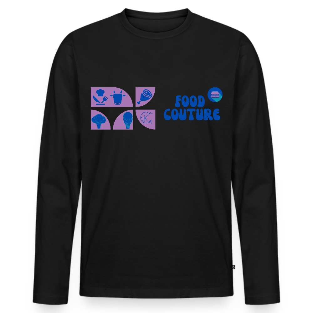 Food Couture Bio Langarmshirt - Schwarz