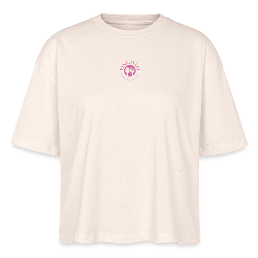 FINE.MAFI Frauen Boxy Bio-T-Shirt Zero Waste - Naturweiß