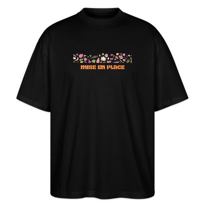 FINE MAFI Oversized Unisex Bio T-Shirt Mise En Place Bunt - Schwarz