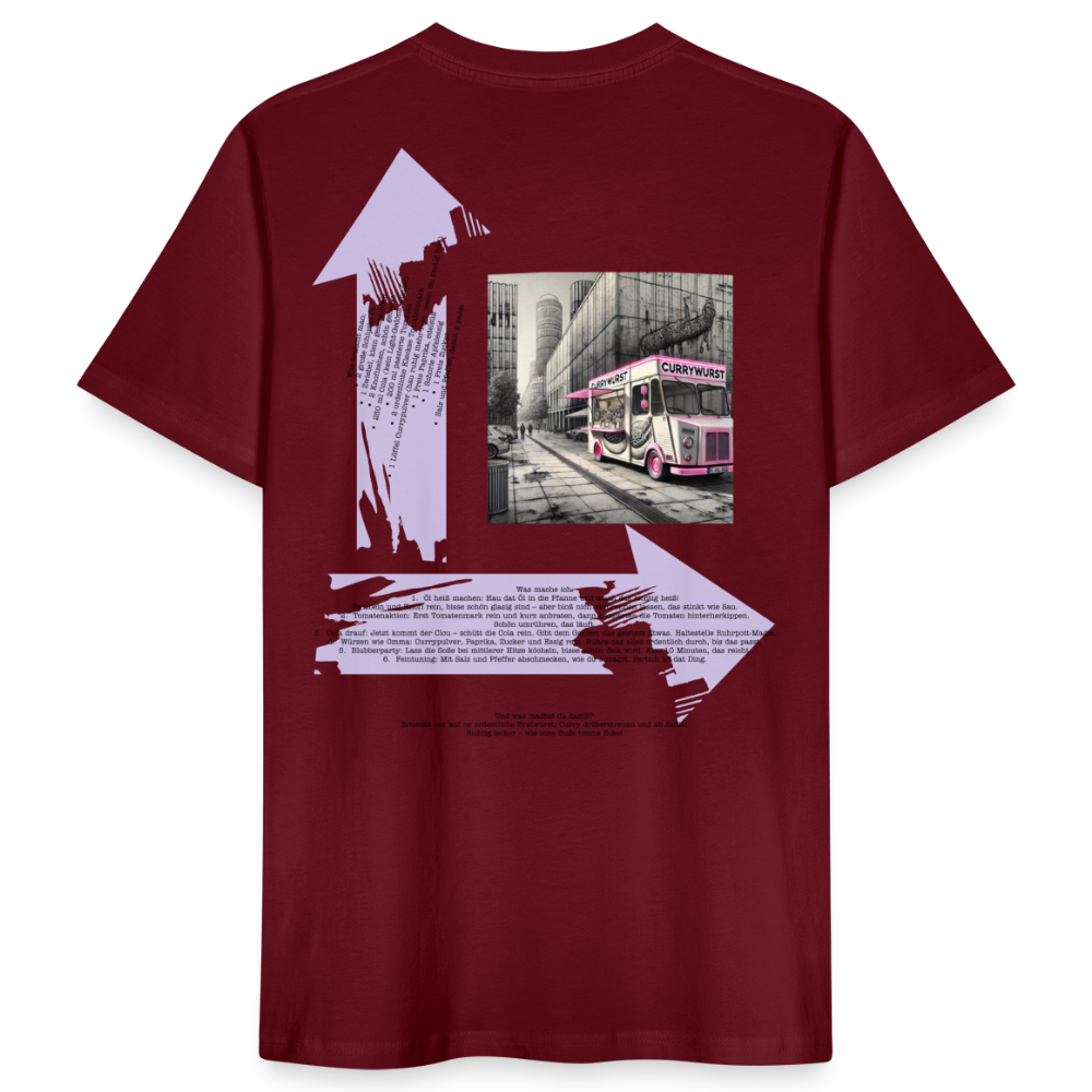 FOOD LOVE Männer Bio-T-Shirt CW - Burgunderrot