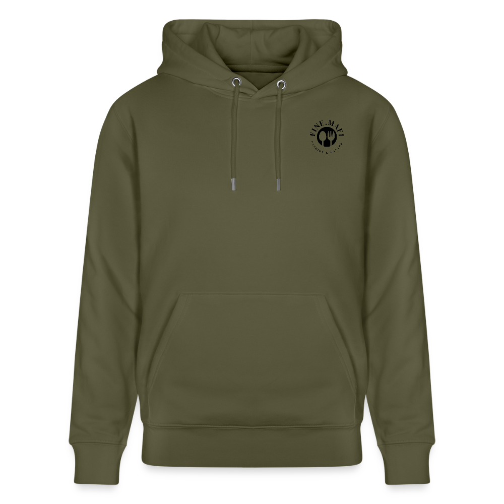 FOOD LOVE Unisex Bio-Hoodie Hummus - Khaki Grün