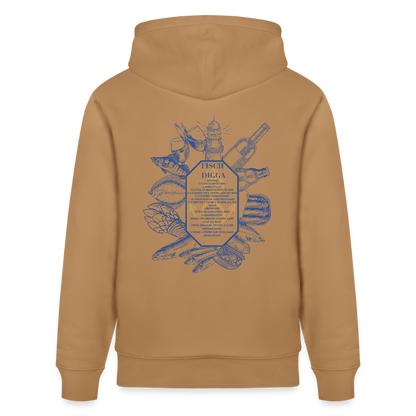 FOOD LOVE Unisex Bio-Hoodie DIGGA - Karamell 