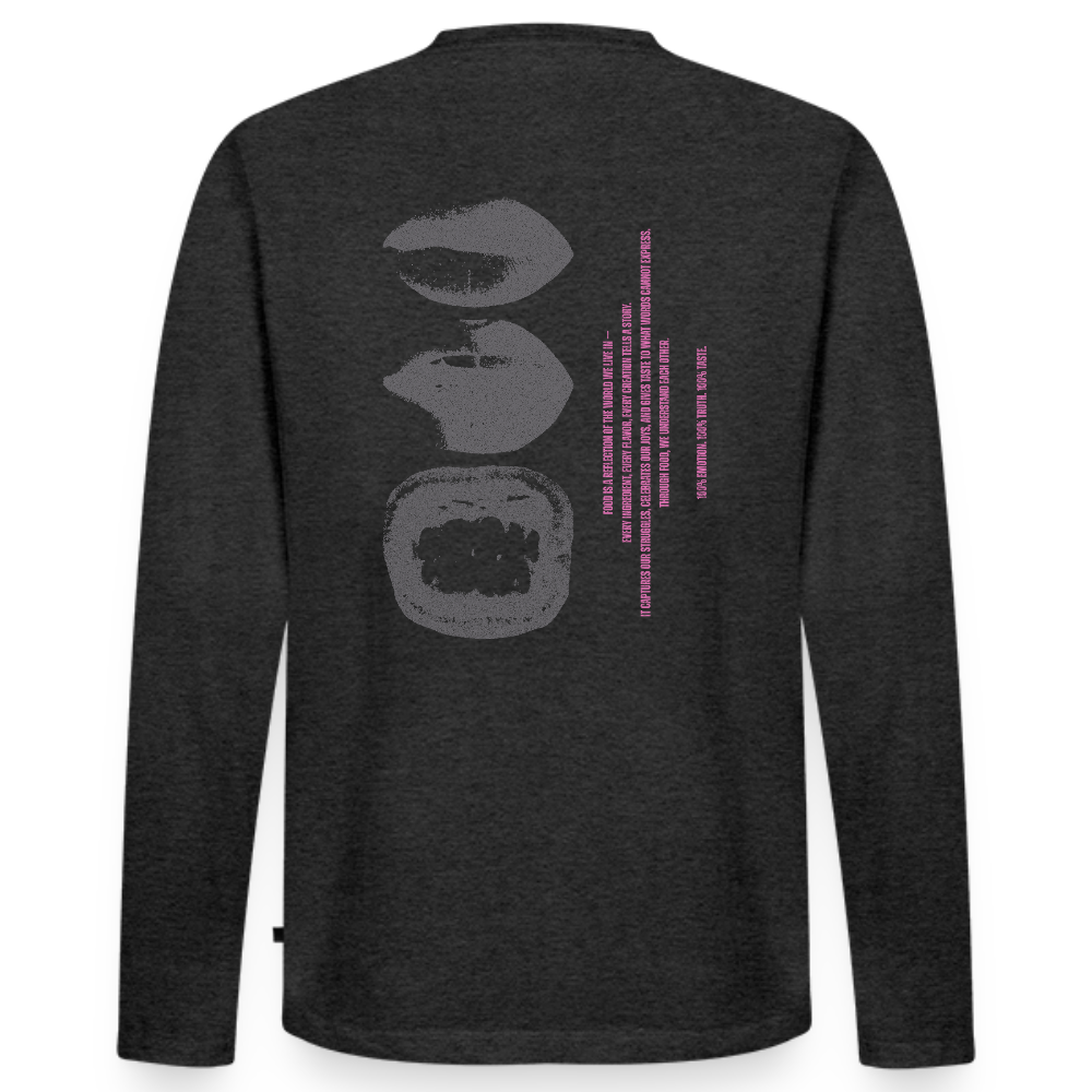 Premium Bio Langarmshirt Tasty - Anthrazit meliert