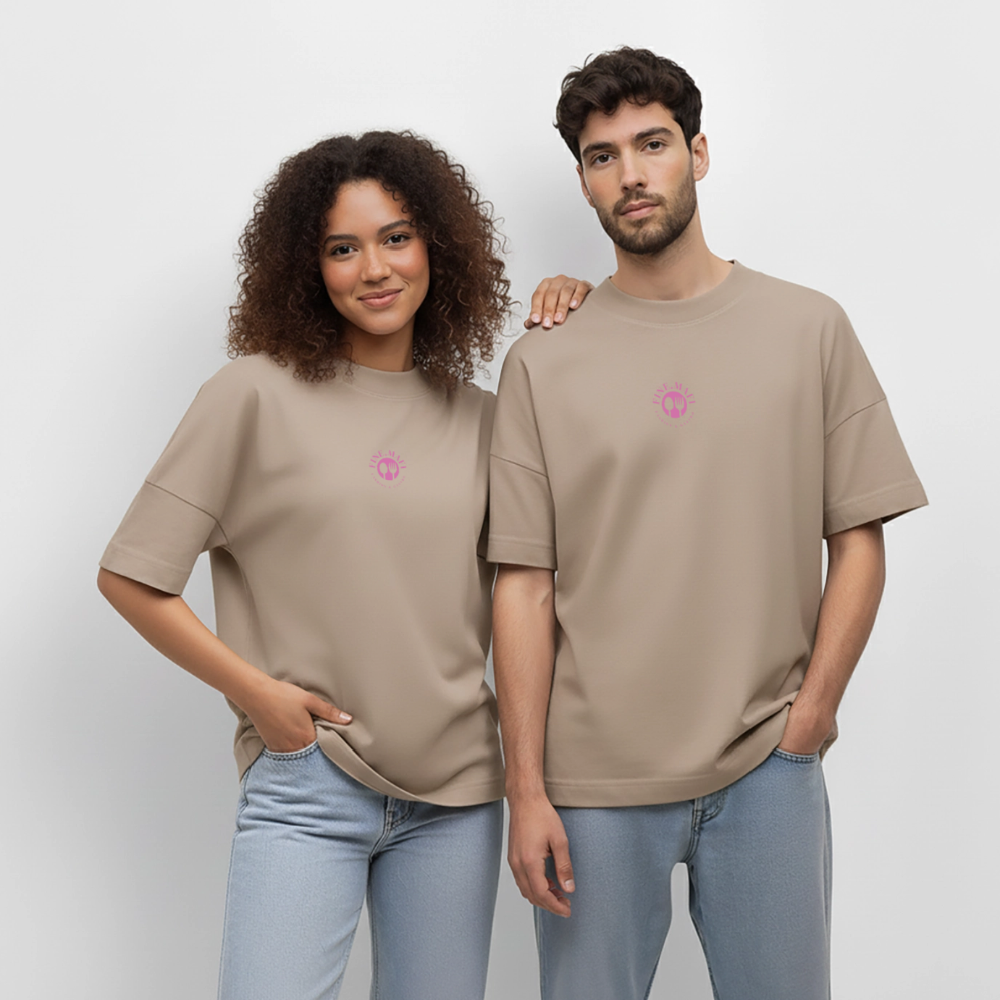 Food Couture Oversized Unisex Bio T-shirt - Steingrau