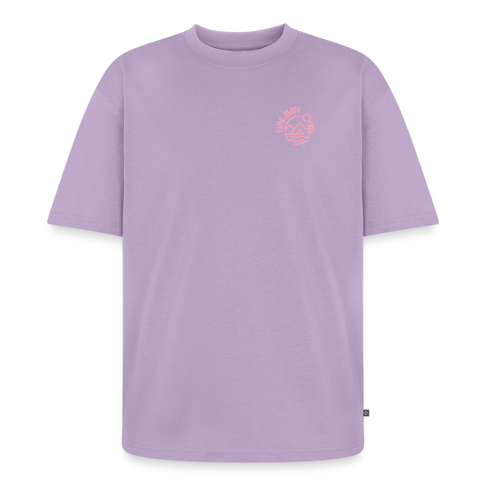 Vanlife Unisex Premium Oversized Bio T-Shirt F.CK Normal - Lavendel