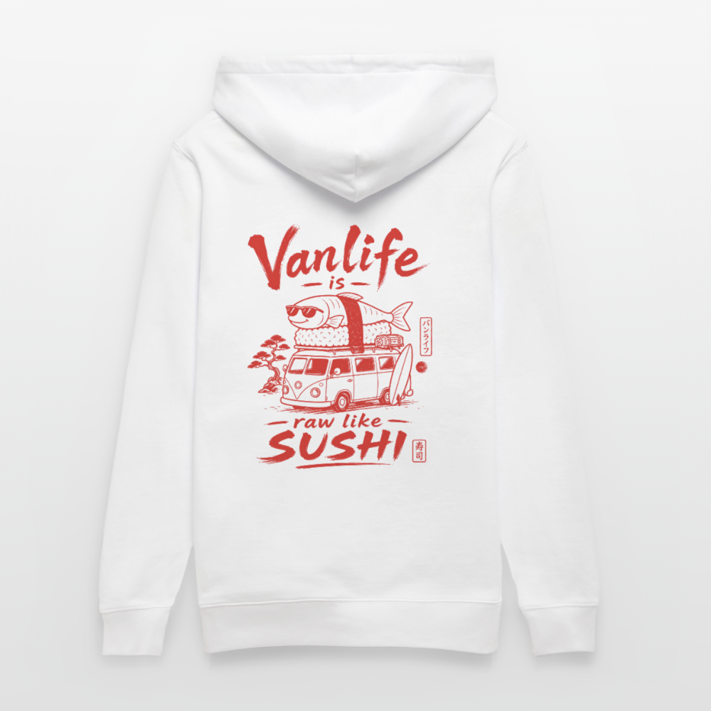 Vanlife Unisex Bio-Hoodie Sushi - Weiß