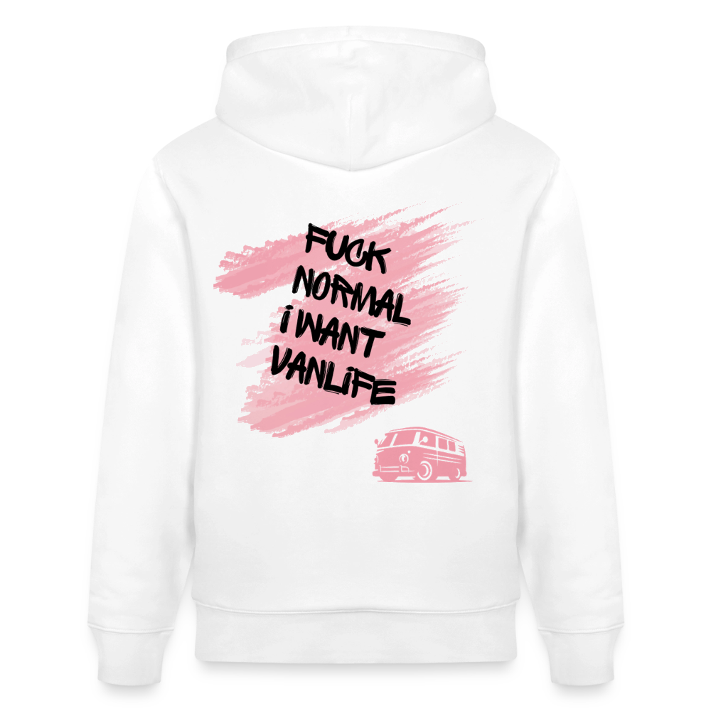 Vanlife Unisex Bio-Hoodie F.CK Normal - Weiß
