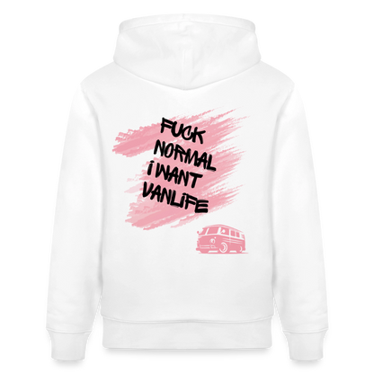 Vanlife Unisex Bio-Hoodie F.CK Normal - Weiß