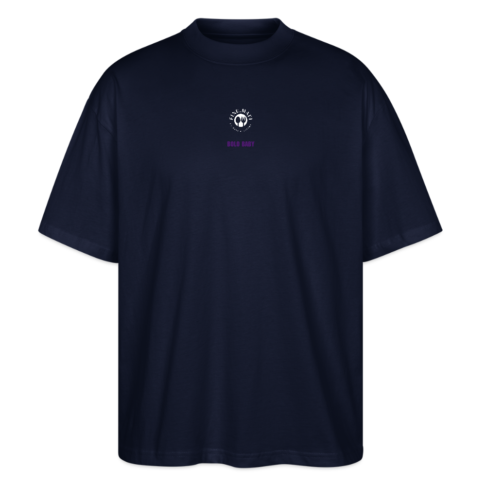 FOOD LOVE Unisex Oversize Bio-T-Shirt Bolo - Navy