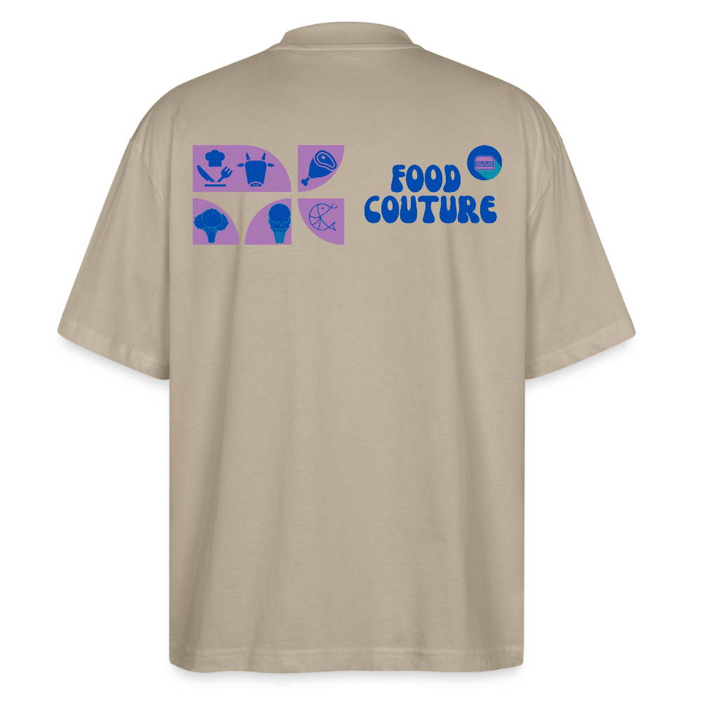 Food Couture Oversized Unisex Bio T-shirt - Steingrau