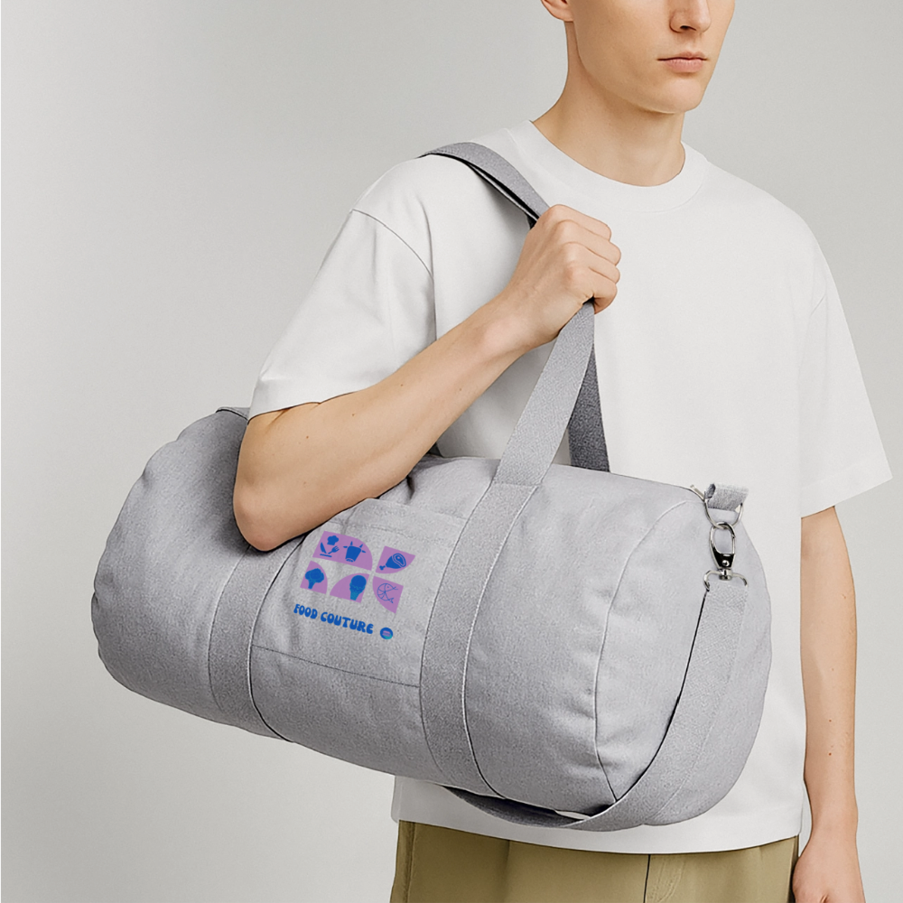 Food Couture recycelte Canvas Duffle Bag - Grau meliert