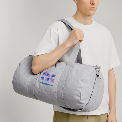Food Couture recycelte Canvas Duffle Bag - Grau meliert