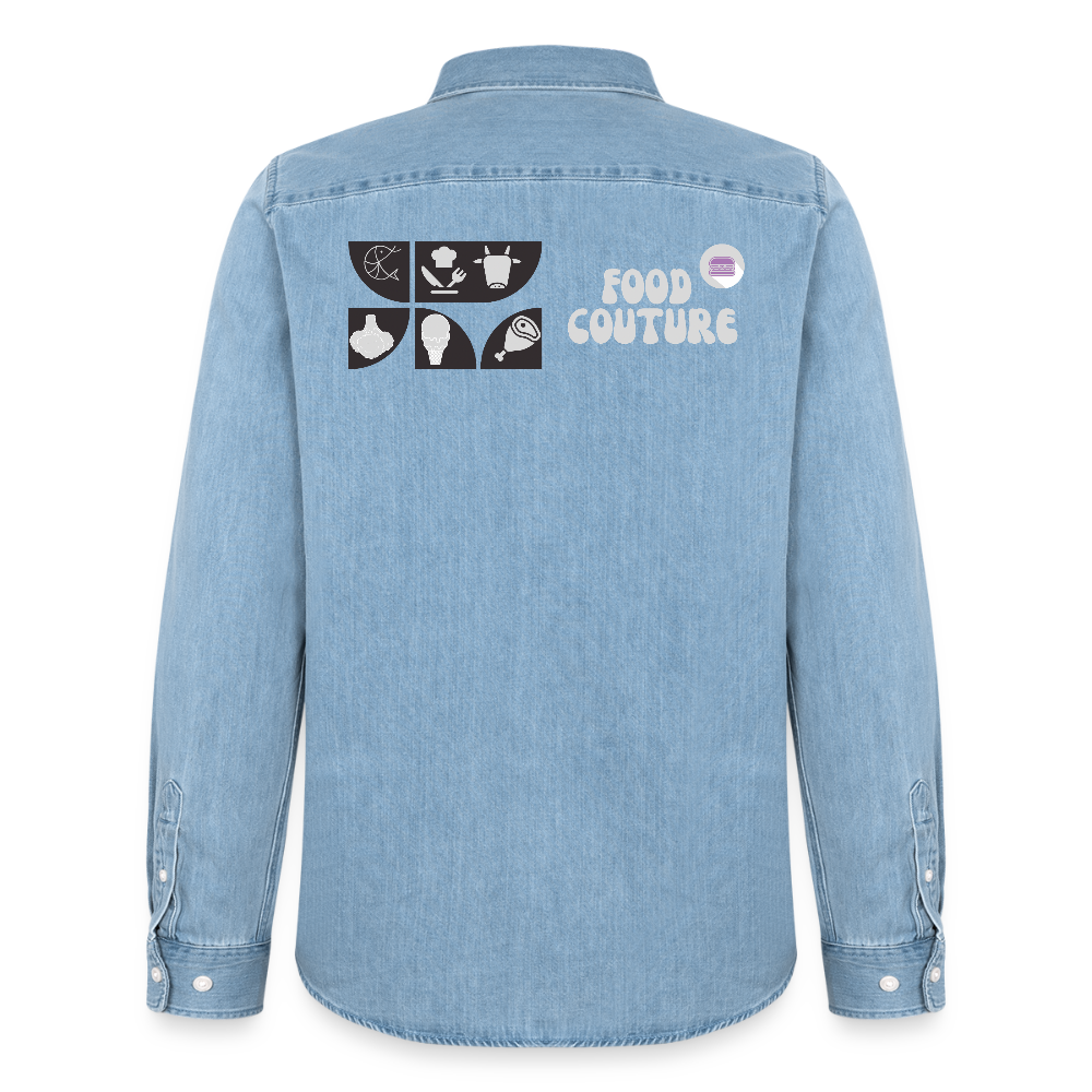 Food Couture Denim Hemd - verwaschenes Hellblau