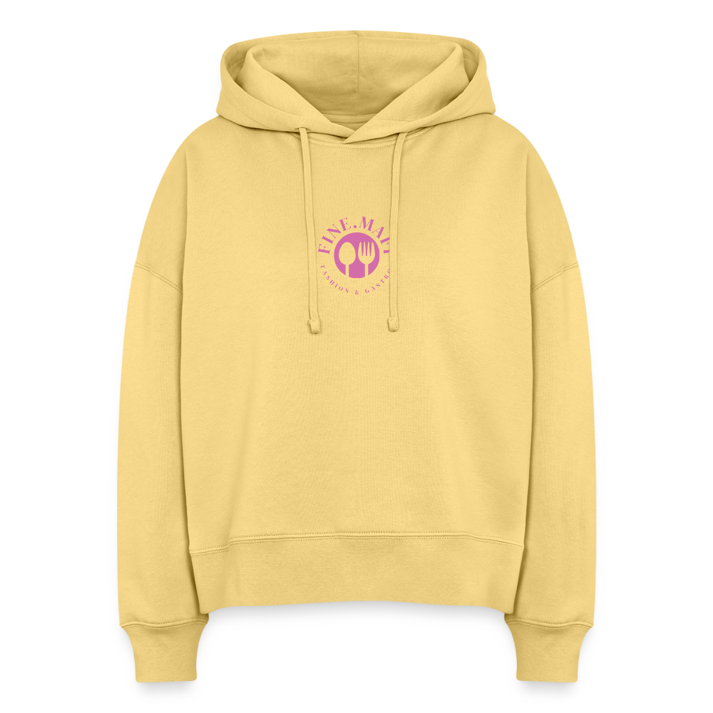 Food Couture Boxy Frauen Bio Hoodie - Hellgelb