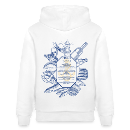 FOOD LOVE Unisex Bio-Hoodie DIGGA - Weiß