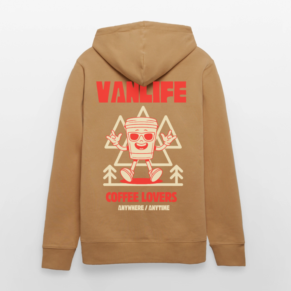 Vanlife Unisex Bio-Hoodie Coffee - Karamell 