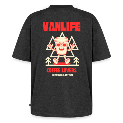 Vanlife Unisex Premium Oversized Bio T-Shirt Coffee - Anthrazit meliert