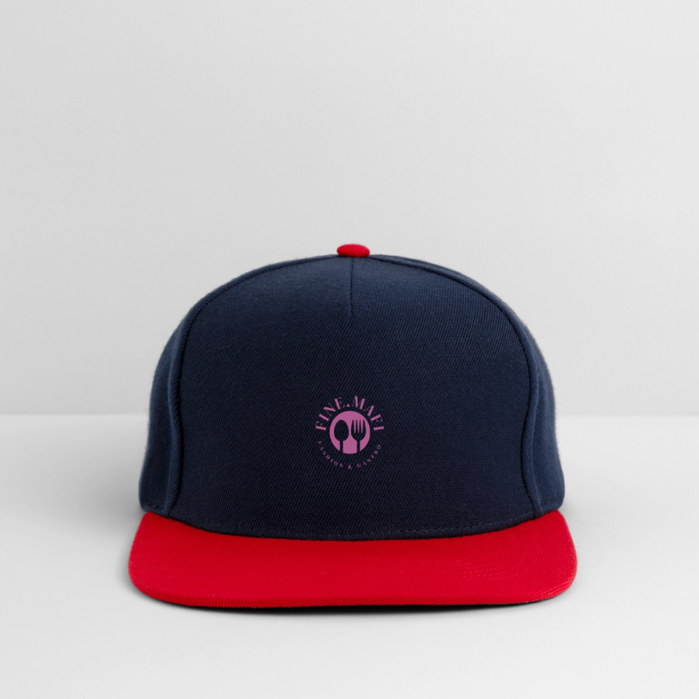 FINE.MAFI Crew Snapback Cap - Navy/Rot