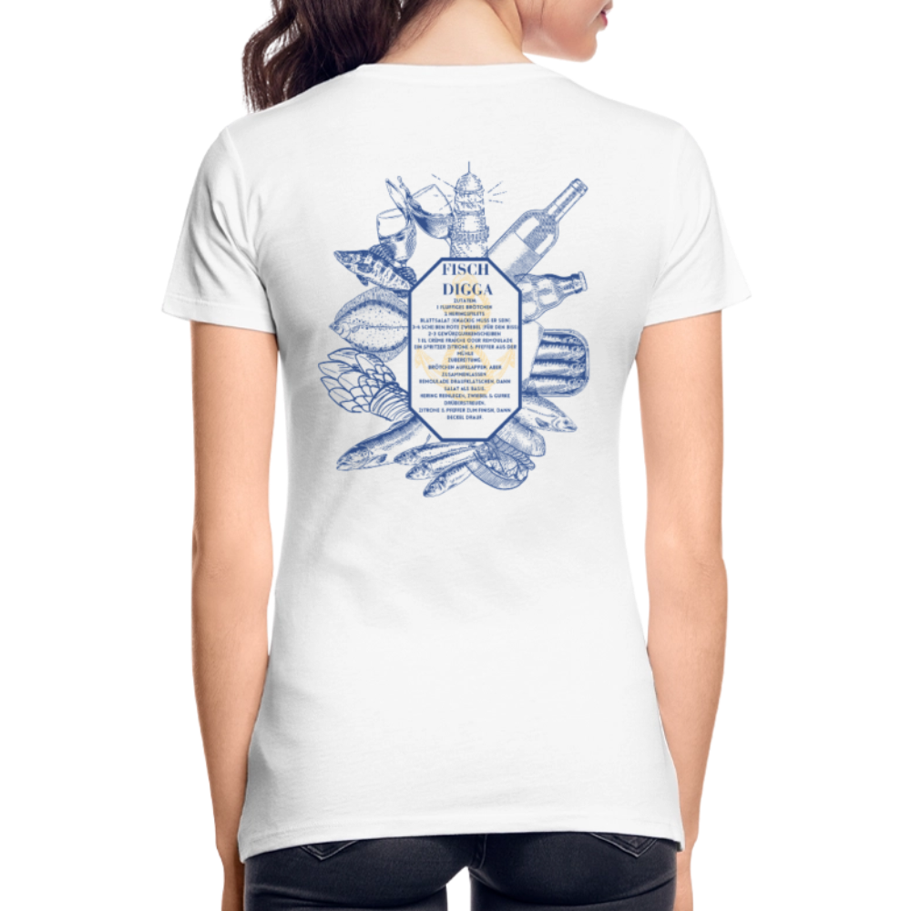 FOOD LOVE Frauen Premium Bio T-Shirt DIGGA - Weiß