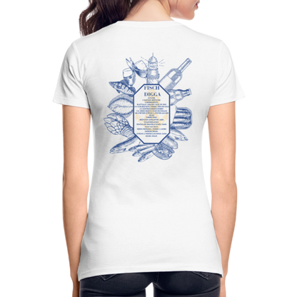FOOD LOVE Frauen Premium Bio T-Shirt DIGGA - Weiß