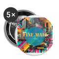 Buttons mittel 32 mm (5er Pack) - Weiß