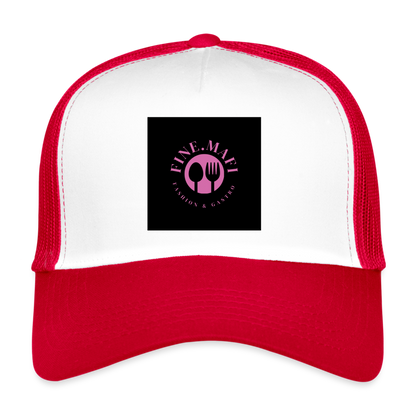Trucker Cap - Weiß/Rot