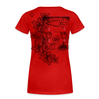 FINE.MAFI Frauen Premium Bio T-Shirt Zero Waste - Rot